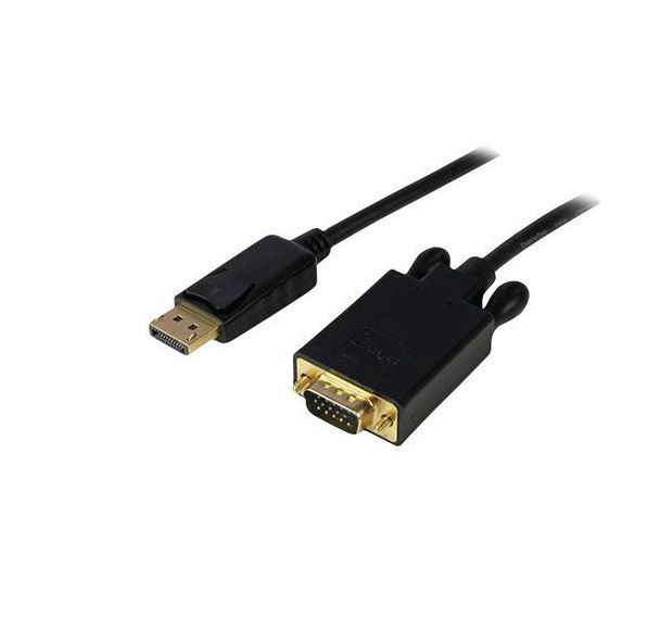 Adaptateur DisplayPort vers VGA-Câble Display Port Mâle VGA Mâle Noir 1,8m