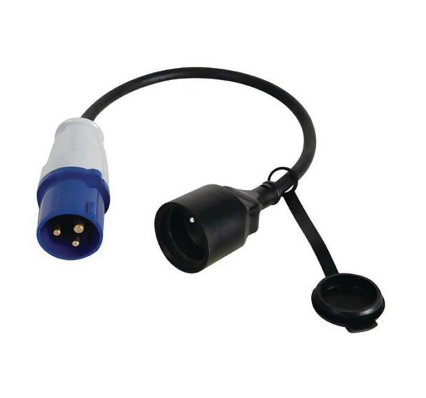 Adaptateur IEC 60309 mâle vers CEE7 femelle tripolaire IP44