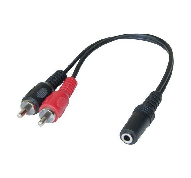 Adaptateur Mini Jack 3.5 mm vers 2 x RCA