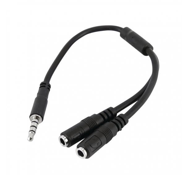 Adaptateur casque/micro Mini Jack 3.5 mm