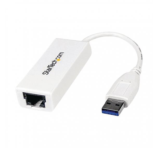Adaptateur réseau USB 3.0 vers Gigabit Ethernet NIC - M/F - Blanc