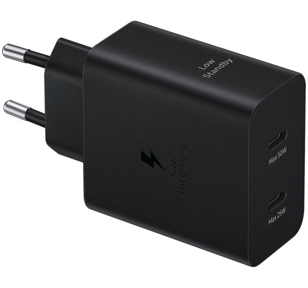 Adaptateur secteur + câble ultra rapide duo 50W ou 25*25W - Samsung