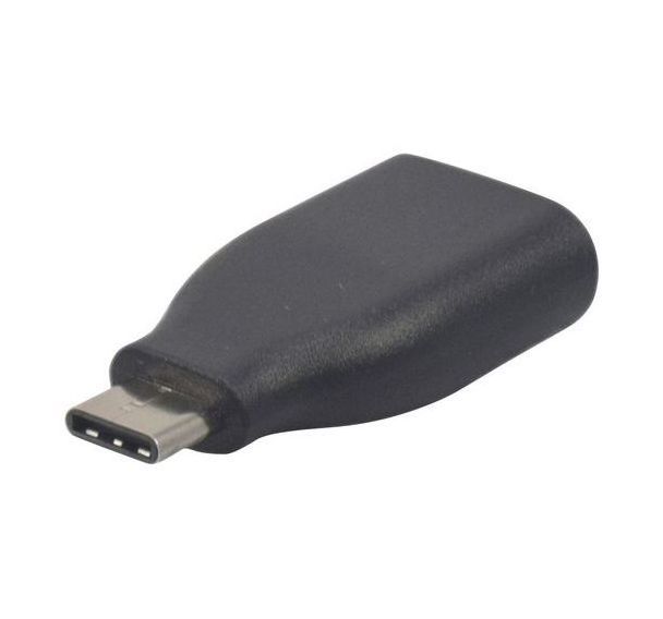 Adaptateur usb 3.0 a femelle / c male noir monobloc