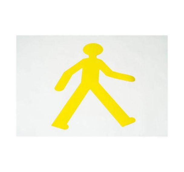 Adhésif PVC de marquage au sol - 5 bonhommes 735 x 478 mm - Gergosign