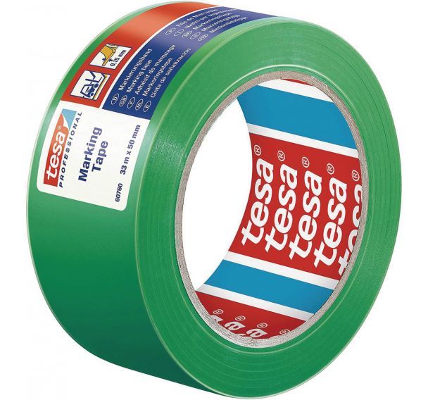 Adhésif PVC plastifié marquage sol temporaire vert fluo