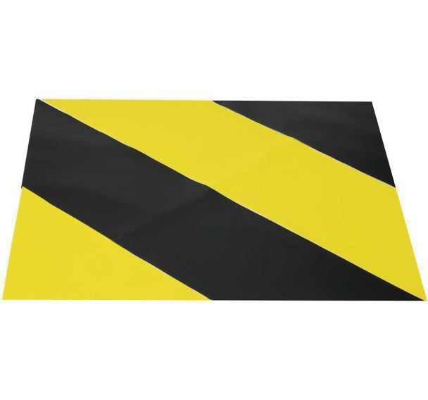 Adhésif de marquage au sol - Zone bicolore - 900 x 900 mm - Gergosign