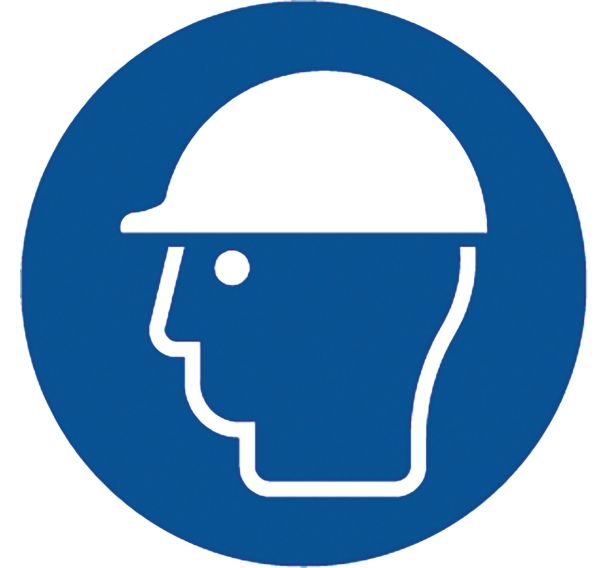 Adhésif de marquage au sol M014 - Casque obligatoire - Ergomat