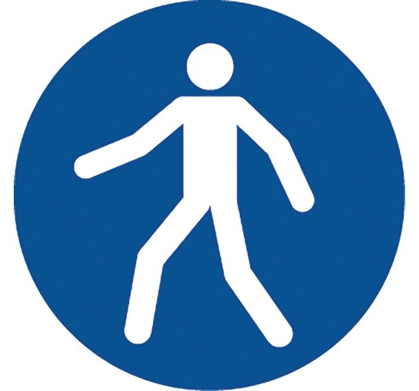 Adhésif de marquage au sol M024 - Passage piéton obligatoire - Ergomat