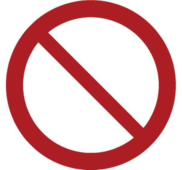 Adhésif de marquage au sol P001 - Interdiction générale - Ergomat