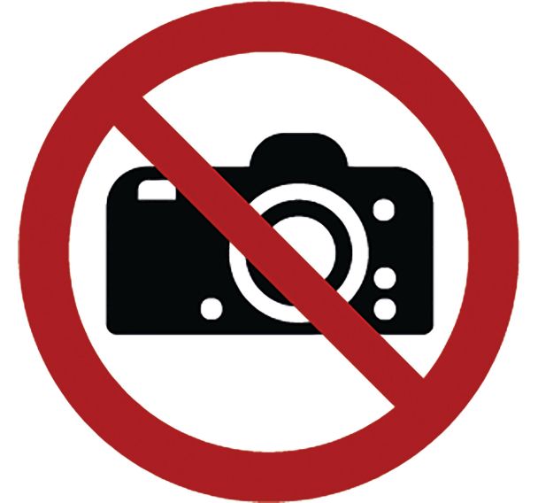 Adhésif de marquage au sol P029-Interdiction de photographier-Ergomat