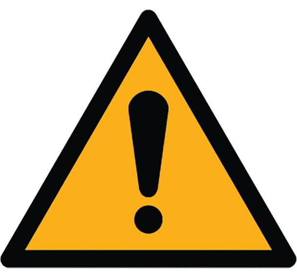 Adhésif de marquage au sol danger W001 - Danger général - Ergomat