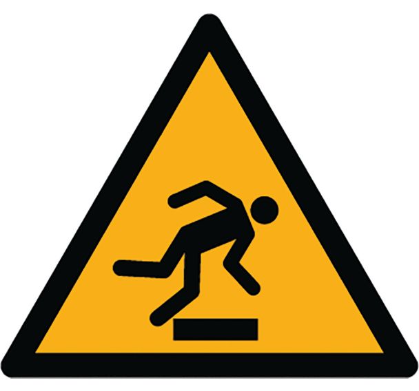 Adhésif de marquage au sol danger W007 - Trébuchement - Ergomat