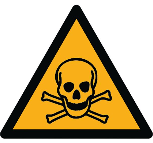 Adhésif de marquage au sol danger W016 - Matières toxiques - Ergomat