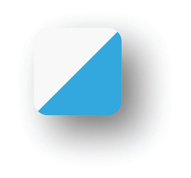 Adhésif en tiret arrondi LeanStripe - Bleu/Blanc - Ergomat