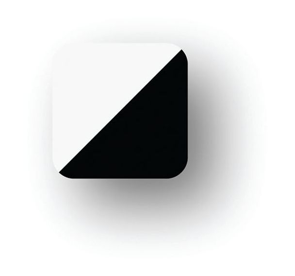 Adhésif en tiret arrondi LeanStripe - Noir/Blanc - Ergomat