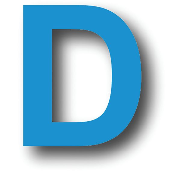 Adhésif marquage au sol LeanStripe - Lettre/Chiffre - Bleu - Ergomat