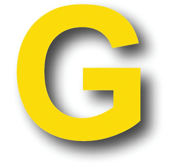 Adhésif marquage au sol LeanStripe - Lettre/Chiffre - Jaune - Ergomat