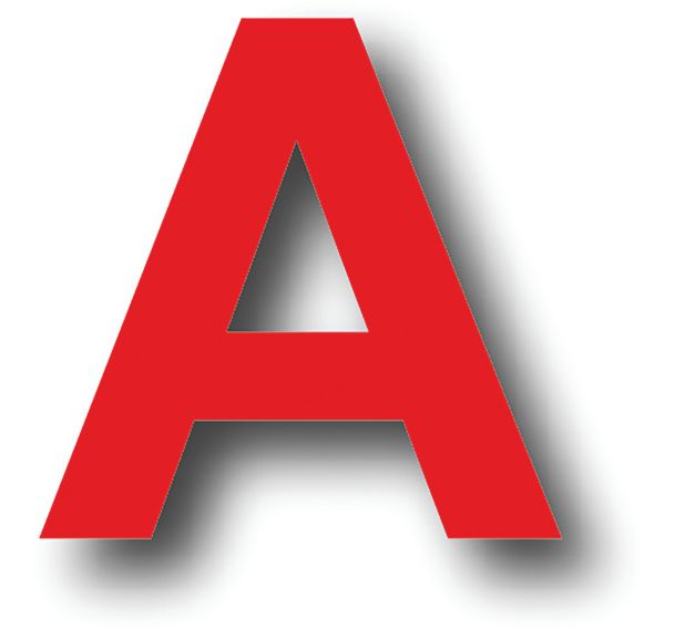 Adhésif marquage au sol LeanStripe - Lettre/Chiffre - Rouge - Ergomat