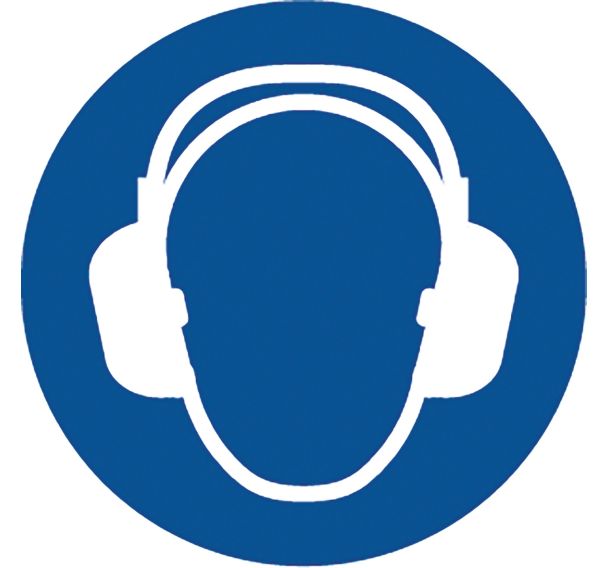 Adhésif marquage au sol M003-Protection auditive obligatoire-Ergomat