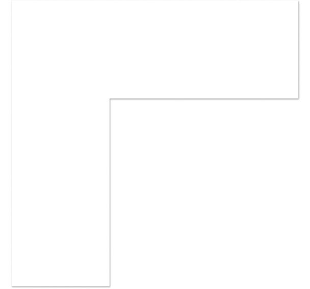 Adhésif marquage au sol angle 90° carré LeanStripe - Blanc - Ergomat