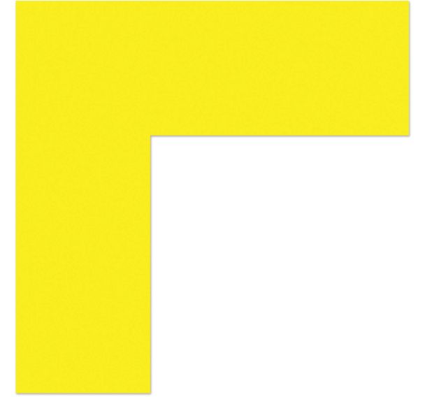 Adhésif marquage au sol angle 90° carré LeanStripe - Jaune - Ergomat