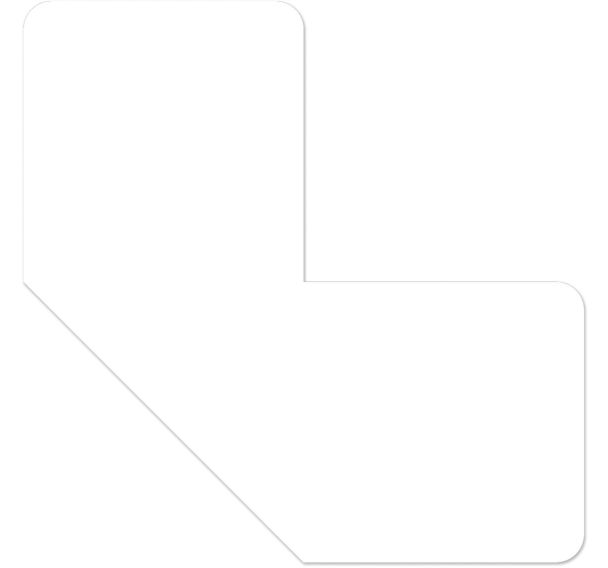 Adhésif marquage au sol demi-angle LeanStripe - Blanc - Ergomat
