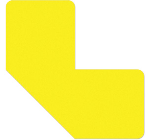 Adhésif marquage au sol demi-angle LeanStripe - Jaune - Ergomat