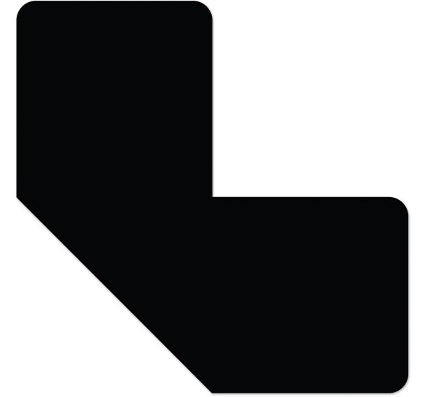 Adhésif marquage au sol demi-angle LeanStripe - Noir - Ergomat