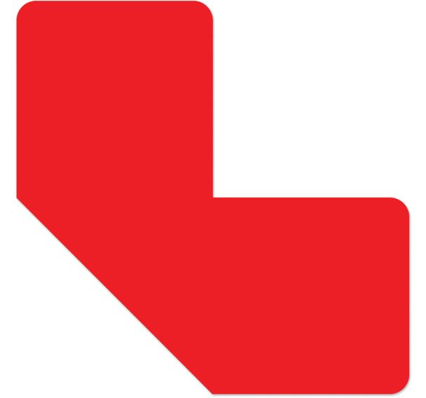 Adhésif marquage au sol demi-angle LeanStripe - Rouge - Ergomat