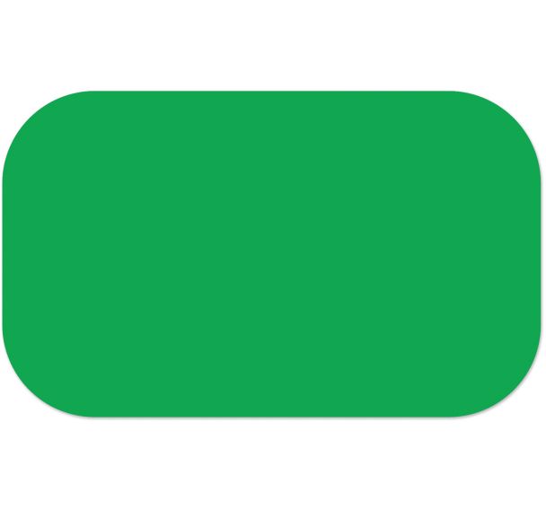 Adhésif marquage au sol en tiret arrondi LeanStripe - Vert - Ergomat