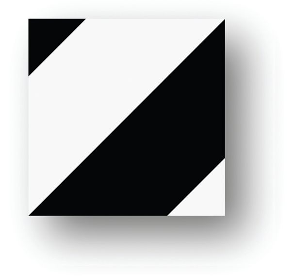 Adhésif marquage au sol tiret carré LeanStripe - Noir/Blanc - Ergomat