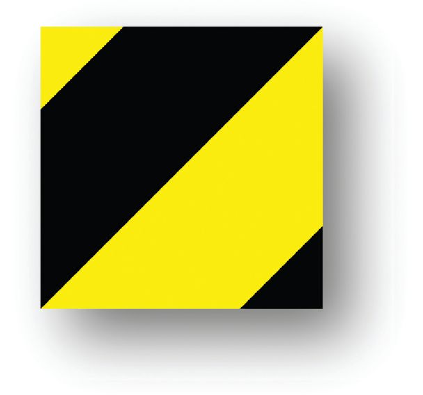 Adhésif marquage au sol tiret carré LeanStripe - Noir/Jaune - Ergomat