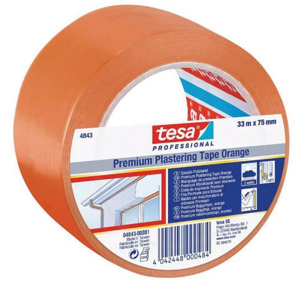 Adhésif multi-usages orange spécial bâtiment 33m x 75mm