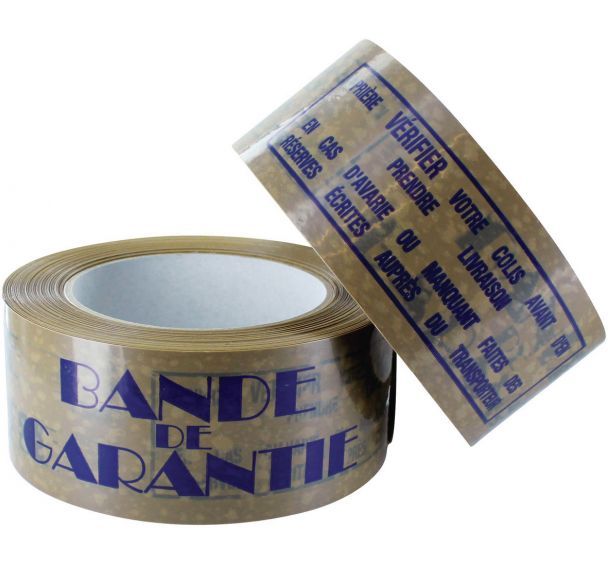 Adhésif polypropylène silencieux - Imprimé « Bande de garantie »
