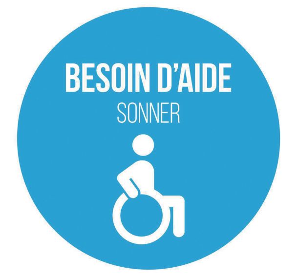 Adhésif pour carillon d'appel bleu