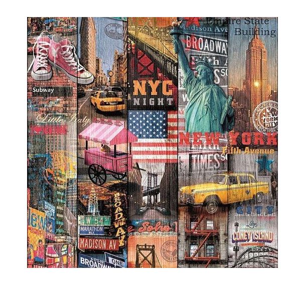 Adhésif rouleau déco Manhattan - 2m x 45cm
