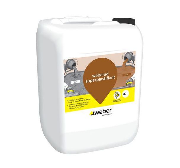 Adjuvant plastifiant et réducteur d'eau- 20l