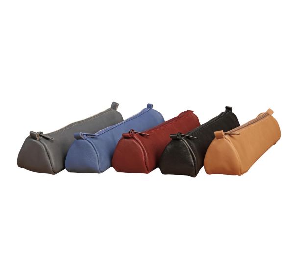 Age Bag trousse cuir trapèze 21x5x5cm assortiment