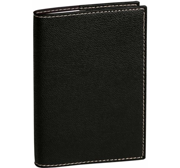 Agenda mensuel 2025 12 mois Club Plain - 10x15 cm - Noir