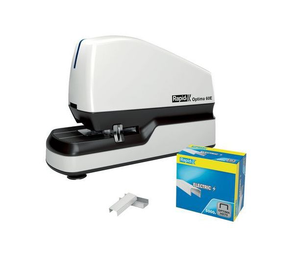 Agrafeuse électrique Rexel Optima 70 grande capacité Argent