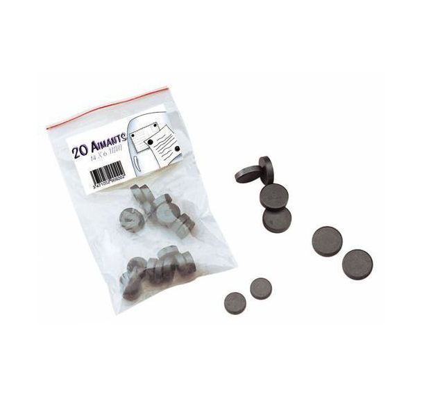 Aimant rond Ø 20 mm x 5 mm d’épaisseur (Sachet de 20)
