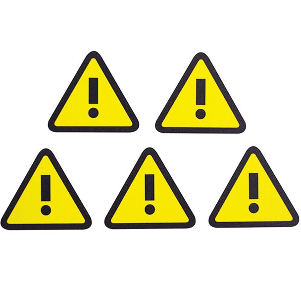 Aimant triangle avec symbole ''Point d'exclamation''