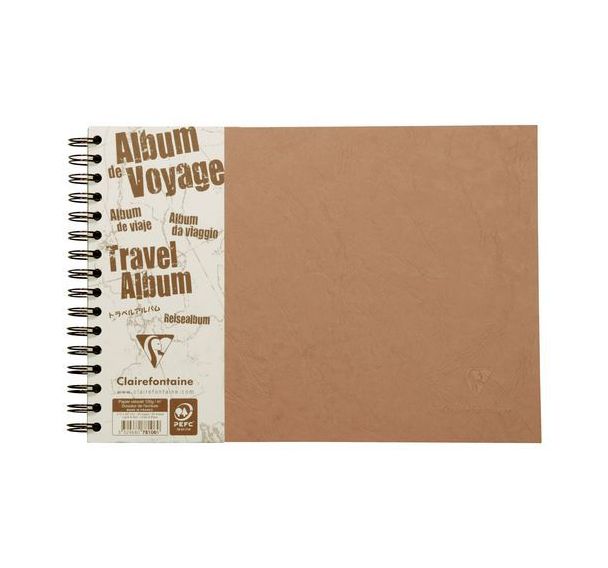 Album de voyage spiralé Age Bag A4 Ligné/Uni 80 pages - Clairefontaine