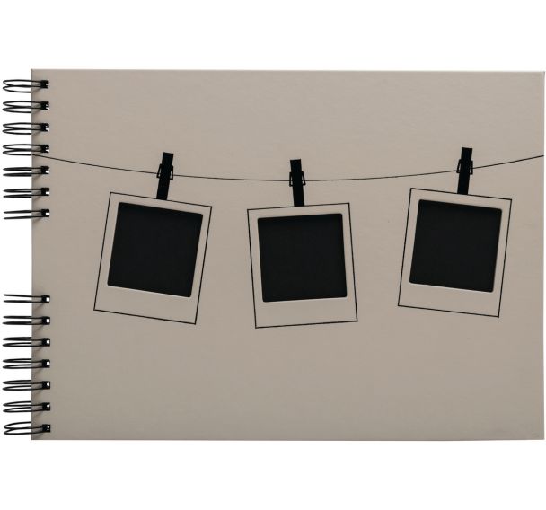 Album photo à spirales 50 pages noires Instants - 32x22 cm - Exacompta