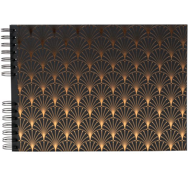 Album photo à spirales 50 pages noires Néo Déco - 32x22 cm - Exacompta