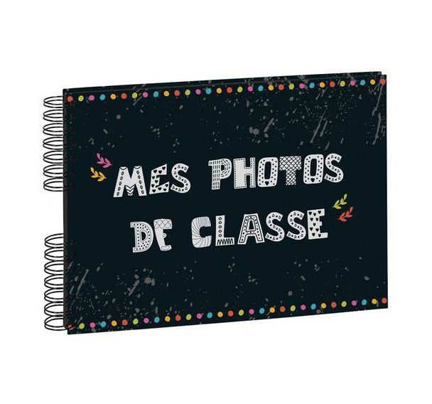 Album photos à spirales 50 pages noires pour photos de classe