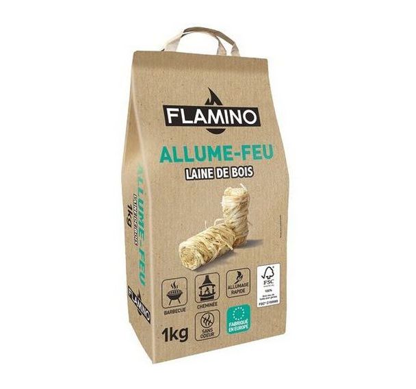 Allume feu laine de bois sans odeur - 1kg