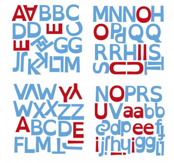 Alphabet magnétique dyslexique