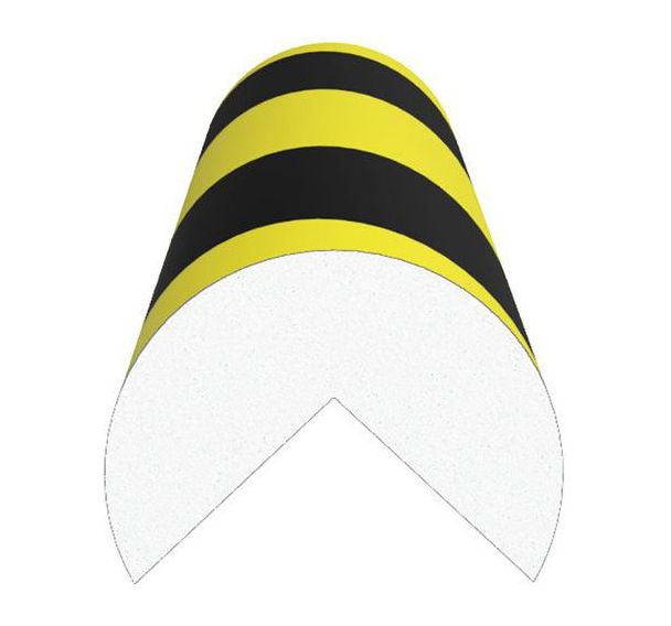 Amortisseur de choc angle arrondi - Noir/Jaune - Ergomat