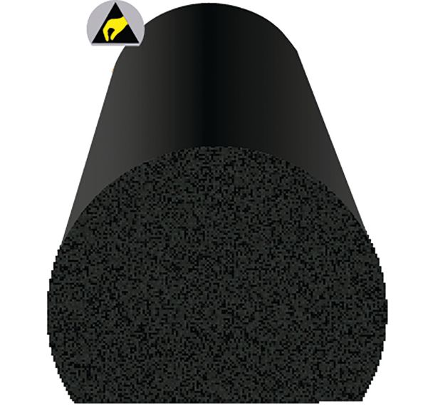 Amortisseur de choc arrondi pour surface - Noir - Ergomat